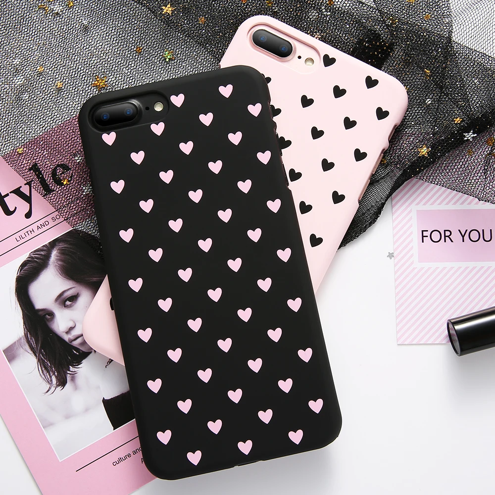 KISSCASE Cute Heart Case For Samsung Galaxy S8 S9 Plus S7 Edge Note 8 9 Hard Plastic Cool Fashion Vintage Phone Covers Fundas |