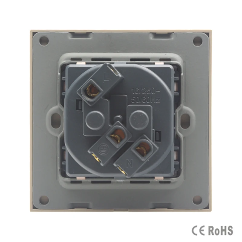 MiniTiger настенная панель из хрустального стекла розетка заземленная 16A стандарт ЕС