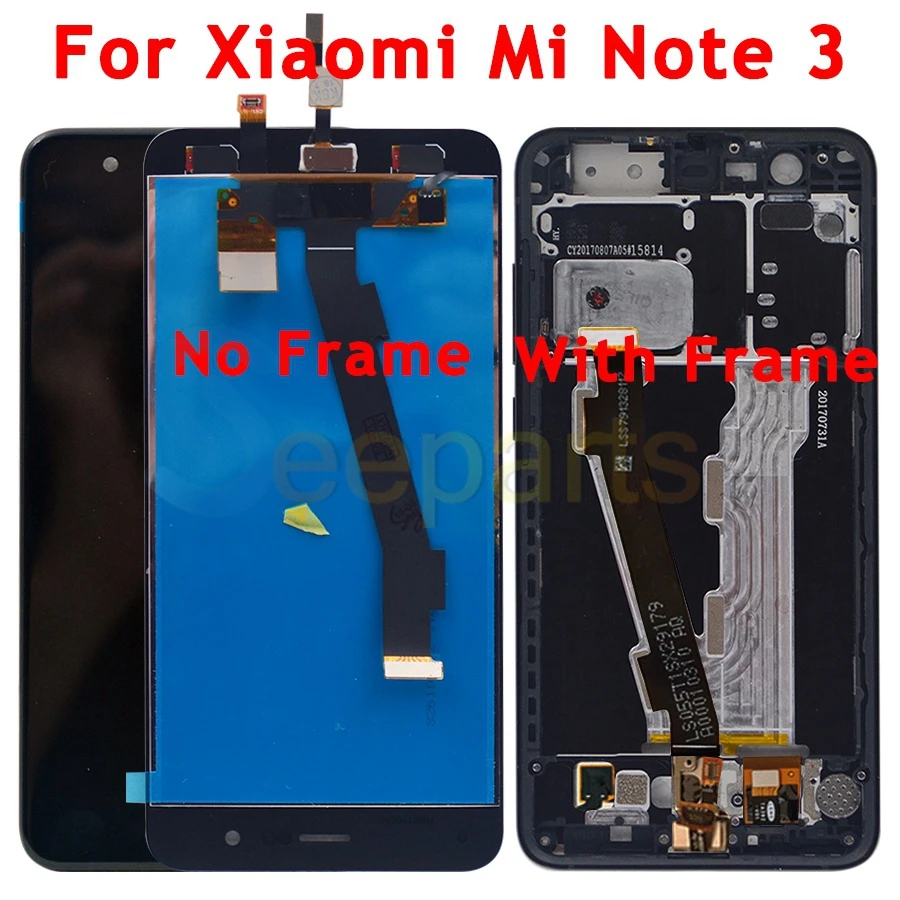 5," Xiaomi mi Note 3 ЖК-дисплей+ сенсорный экран панель отпечатков пальцев FPC дигитайзер телефон Xiaomi mi Note 3 mi note3 дисплей