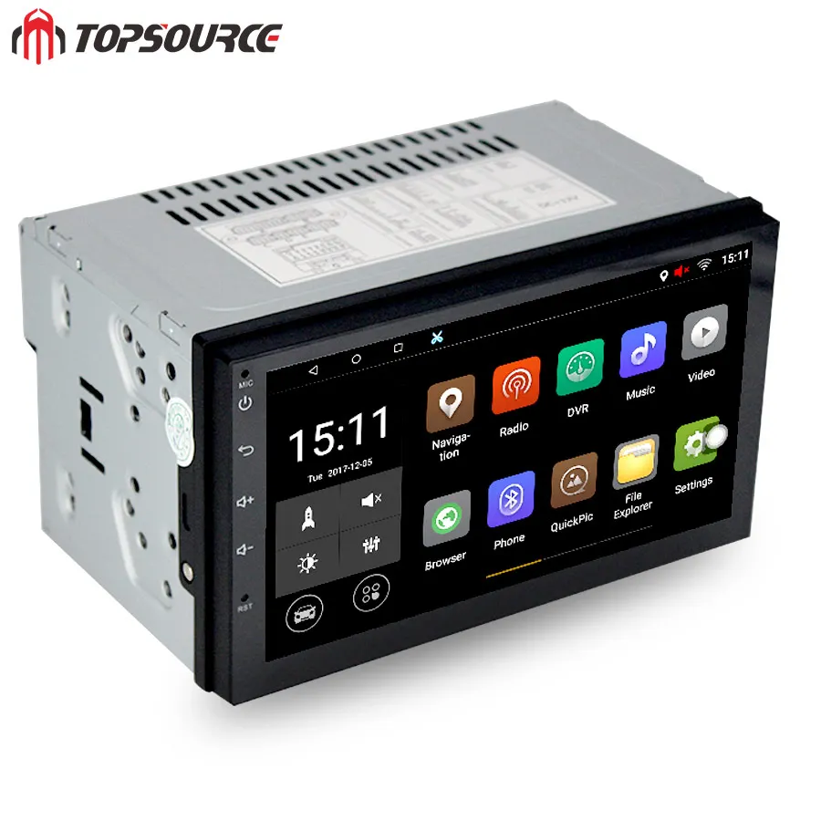 Автомобильный DVD плеер TOPSOURCE Universal 7 дюймов 2 din Rds GPS навигация Wi Fi Bluetooth Android 1