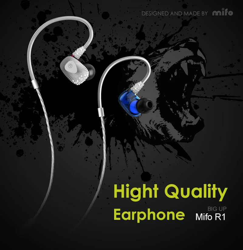 Mifo R1 Hi Fi наушники 3 5 мм стерео вкладишы для занятий спортом мобильного телефона