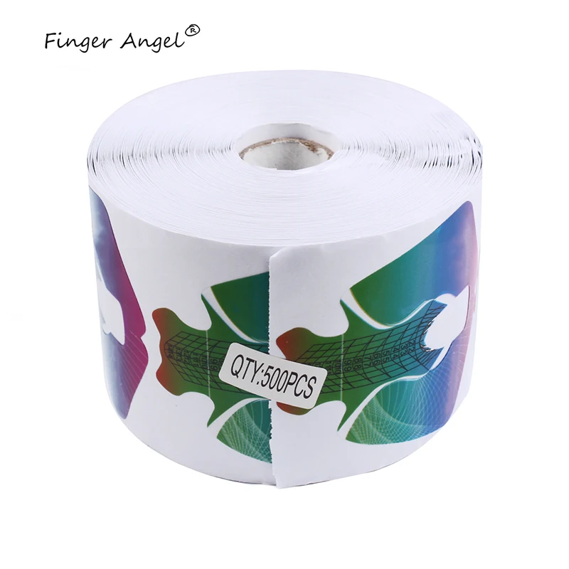 Фinger Angel 50/100/500 шт. пластиковые формы для наращивания ногтей в форме радуги УФ гель