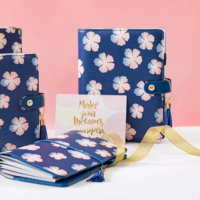 Lovedoki Be Beautiful Like Summer Flowers Spiral кожаный чехол для записной книжки ежедневник