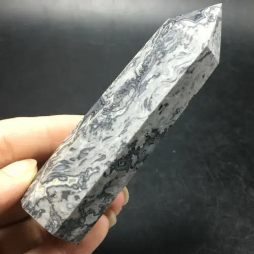 

90-100g NATURAL Picasso's stone QUARTZ CRYSTAL wand POINT HEALING From Madagasca