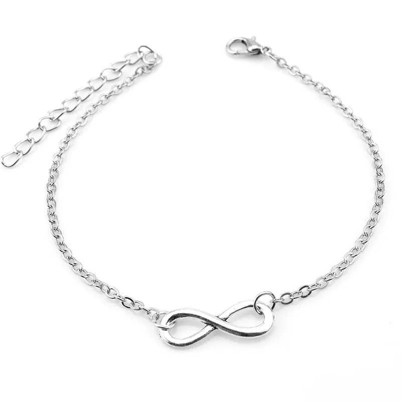 Silver Color Женский элегантный простой браслет на лодыжку с цепочкой, браслет на лодыжку, сексуальные сандалии, пляжные сандалии для женщин, отличный подарок, Лидер продаж - Окраска металла: Silver Color