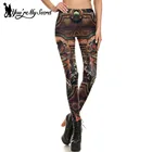 Женские леггинсы в стиле стимпанк You Are My Secret, металлические леггинсы для косплея, механическое снаряжение, повседневные леггинсы с 3d принтом