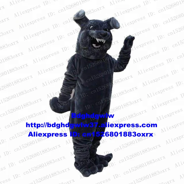 Длинный меховой темно-серый бульдог питбуль питбурье терьер костюм талисман