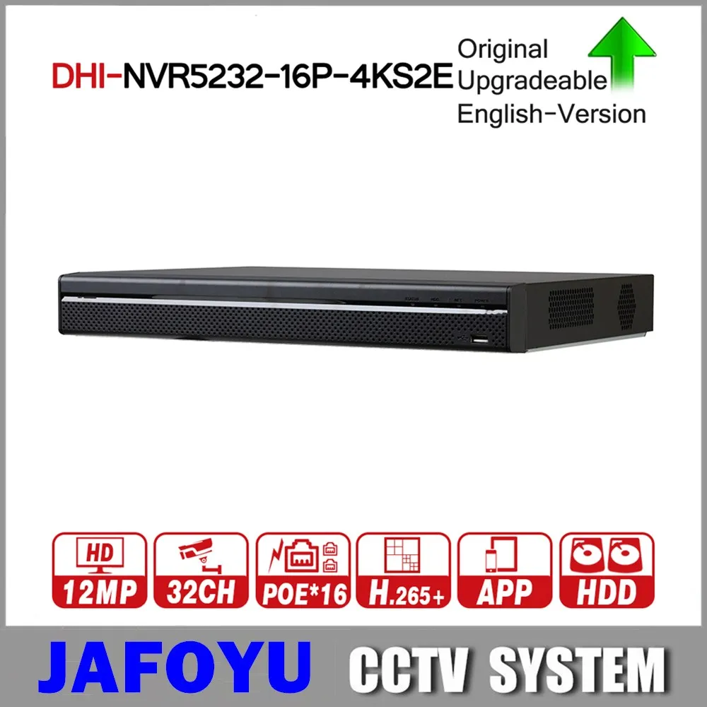 DH Pro 32CH NVR NVR5232 16P 4KS2E с 16CH PoE портом поддержка двустороннего разговора e POE 800 м макс.