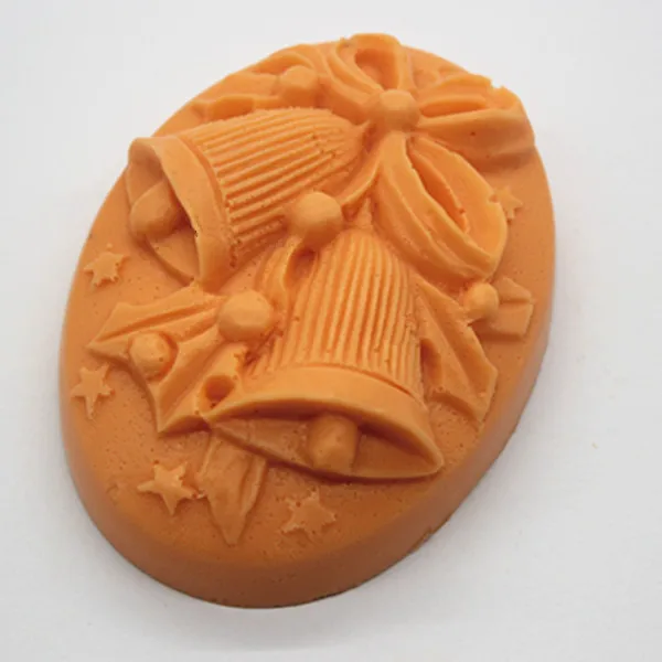 

Cake baking Christmas Bells pattern Clay Craft Cement Salt Carving Mold Handmade Clay Silicone Molds