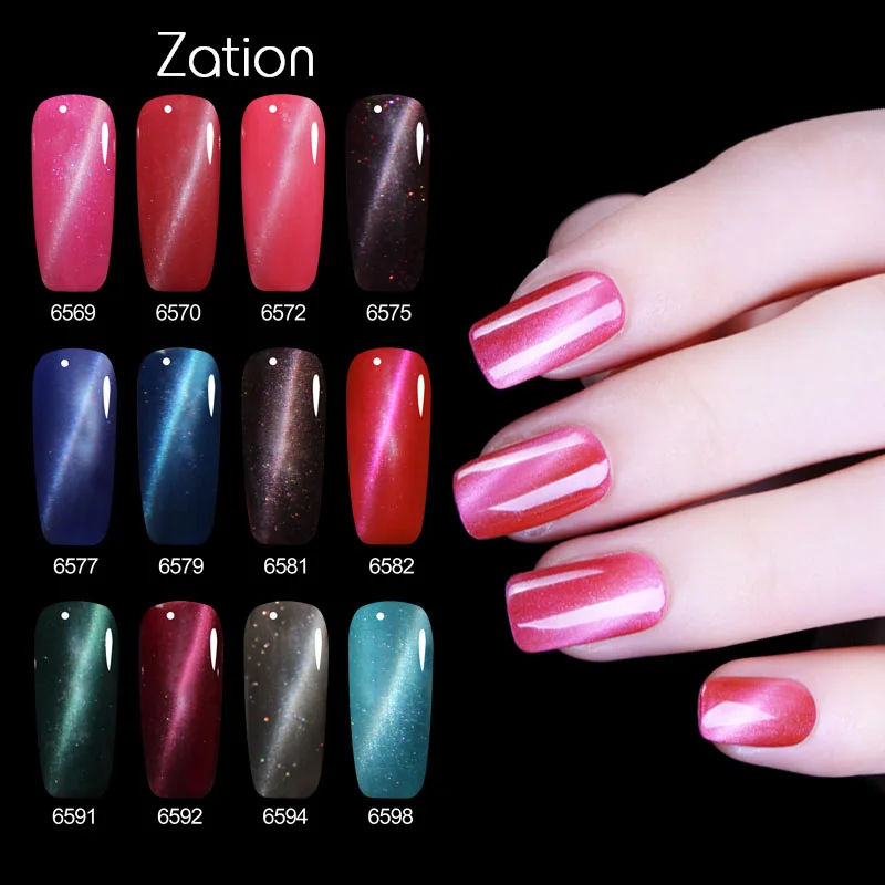 Магнитный Гель-лак Zation Magic Colors для самостоятельного изготовления УФ-Гибридный