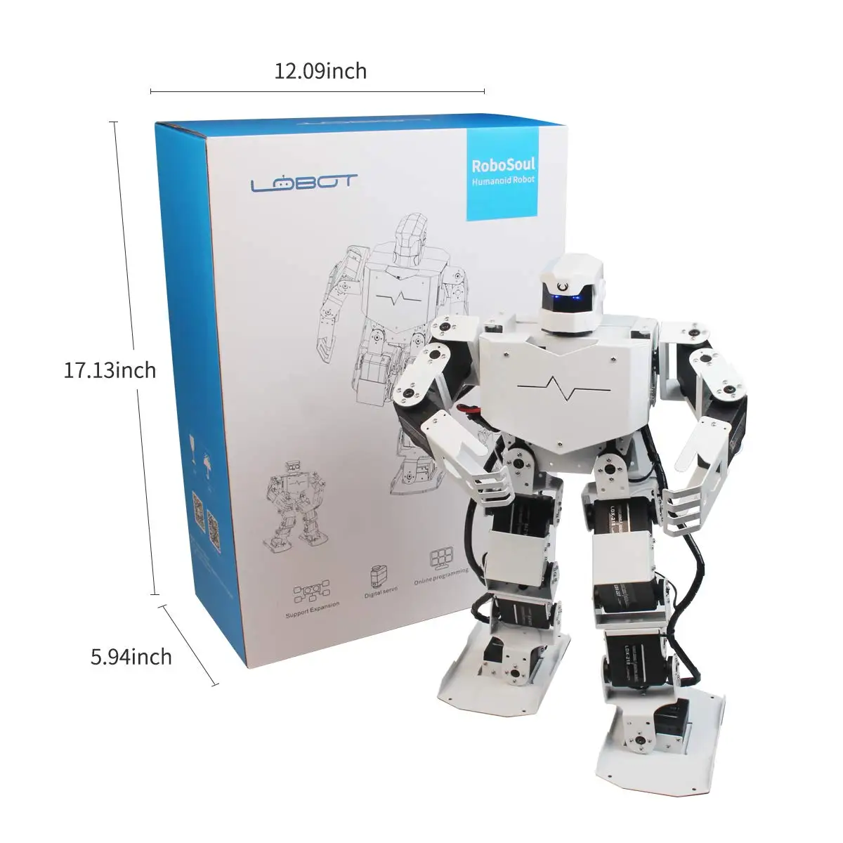 LewanSoul H3S 16DOF Biped Humanoid Robot Kit с бесплатным приложением MP3 модуль детальный видео учебник поддержка Синг танец(собранный