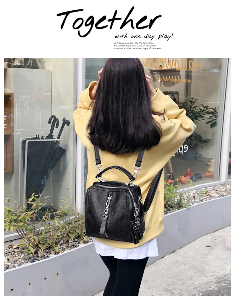 Модный многофункциональный мини-рюкзак Sac a Dos, школьные сумки для девочек, Mochilas, женские кожаные рюкзаки, винтажная женская сумка на плечо