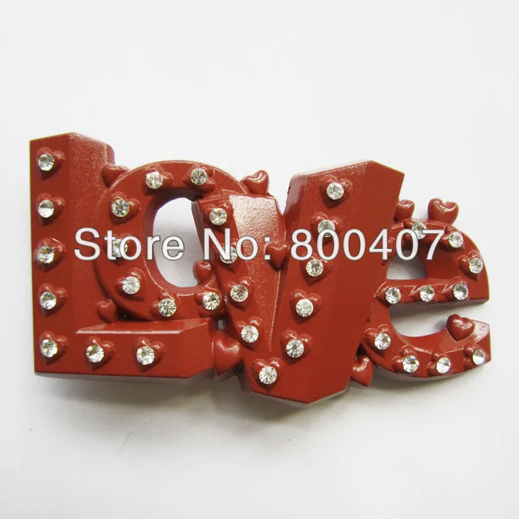Розничная продажа Очаровательная BUCKLE-T069RD с пряжкой и надписью LOVE Бесплатная