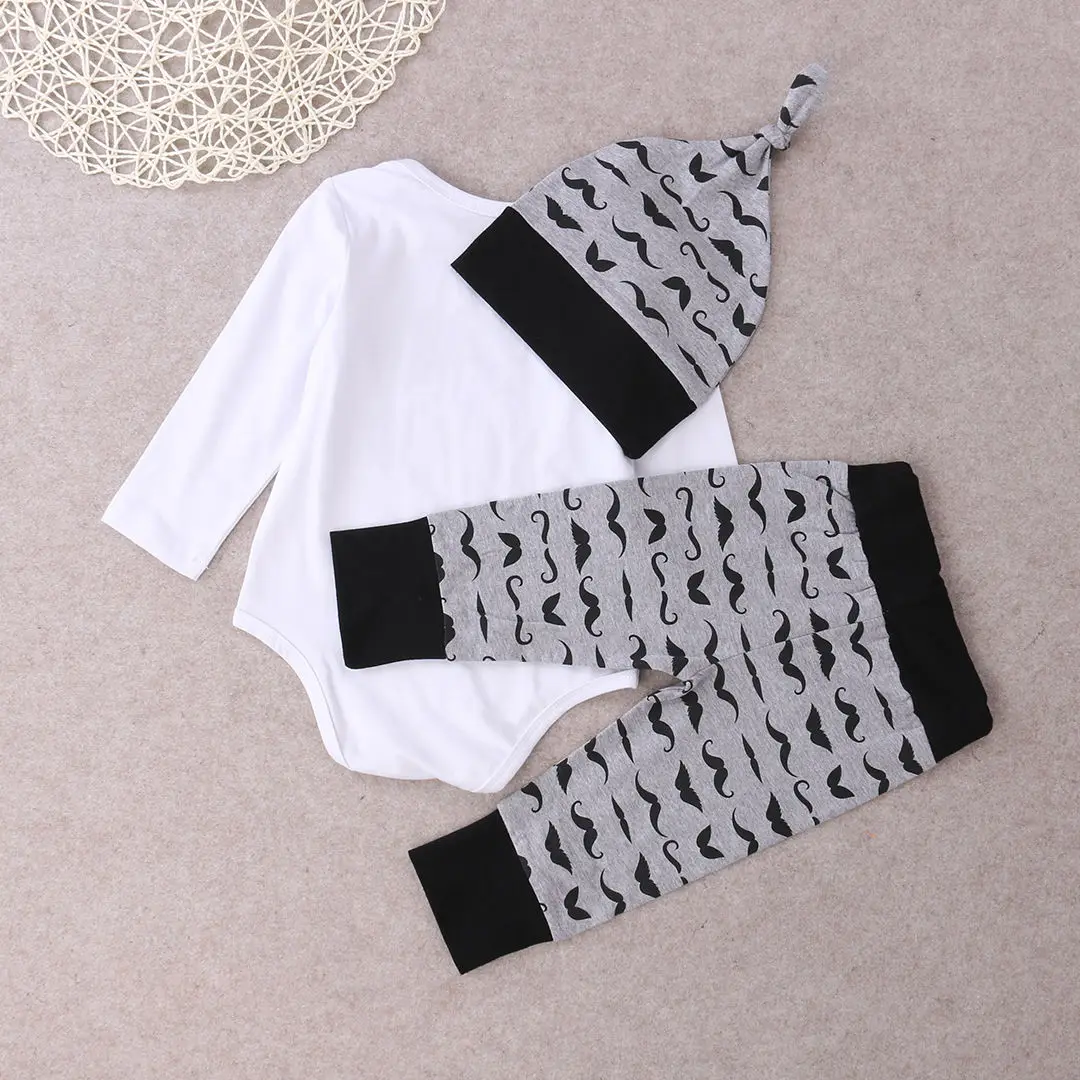 Комбинезон для новорожденных мальчиков с надписью Little Man + длинные леггинсы