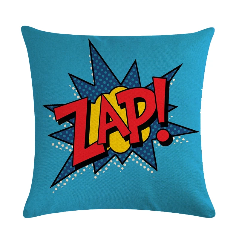 

45*45cm linen cushion cover exclamation design pillow case comfortable soft home and party decoration pillow case