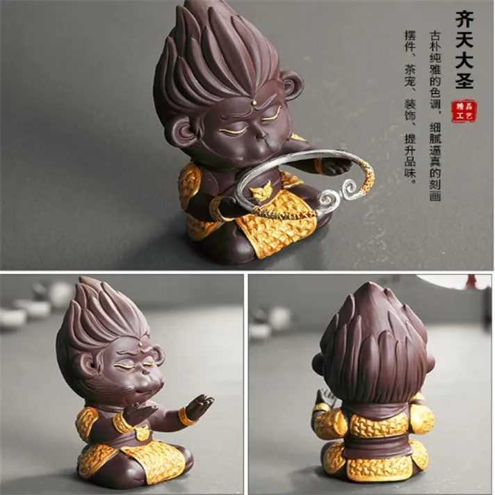 FREE SHIPPMNENT Home Decorated Car Pet Purple Clay China Legend The Monkey king