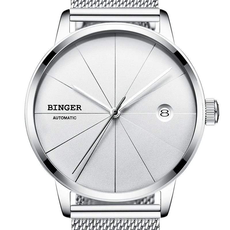 Часы мужские механические водонепроницаемые с сапфировым стеклом|hombre|hombre reloj |