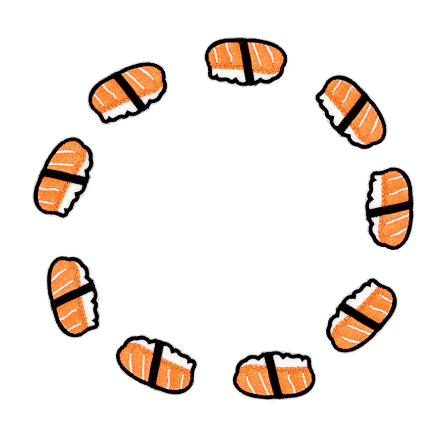 Нашивки сделай сам для одежды железная вышитая аппликация суши патчи с помощью