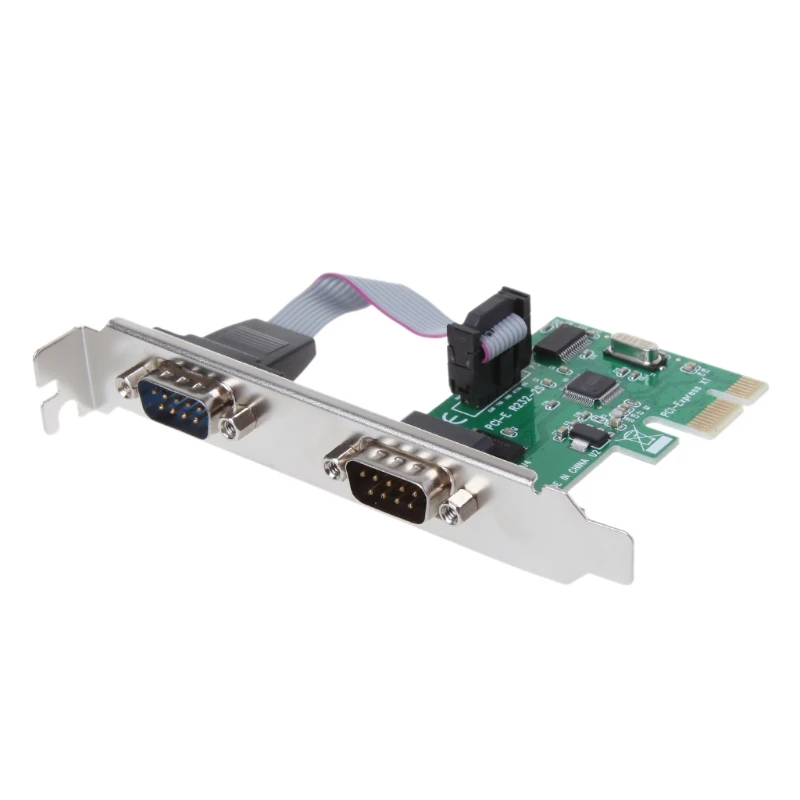Адаптер PCI E к двойному последовательному DB9 RS232 Express адаптер для