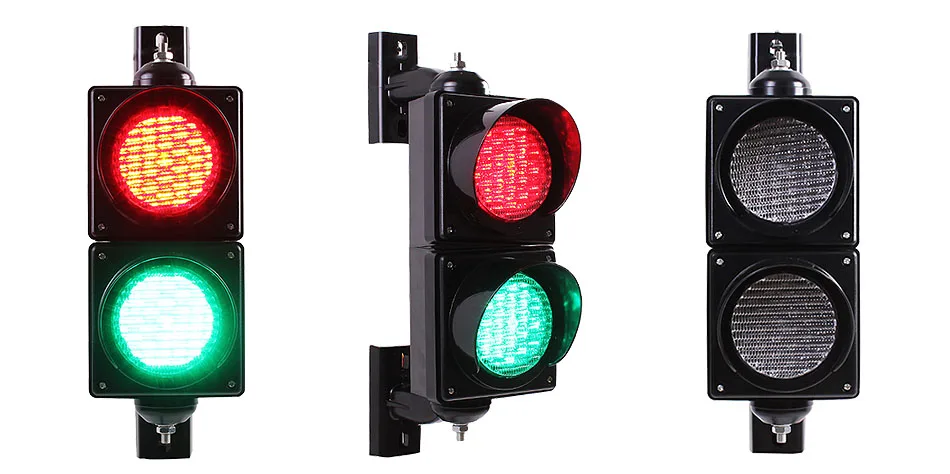 4 inches 100mm LED Traffic Light Lamp Red Green Traffic Signal Light Parking Lot Signal Entrance and Exit