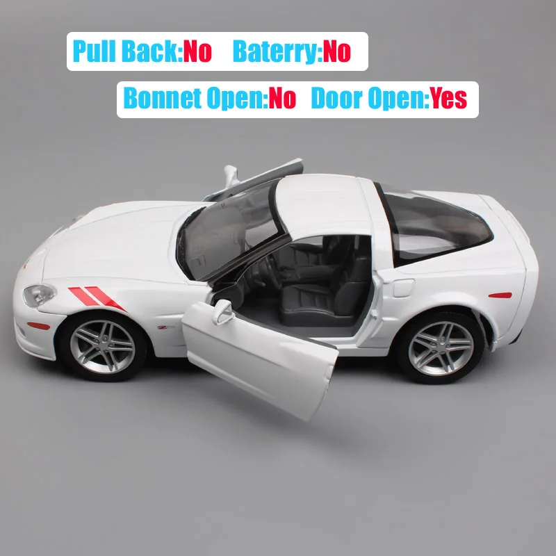 1/24 весы мини Chevrolet Corvette Z06 Stingray купе спортивные автомобили 2007 литые и модели
