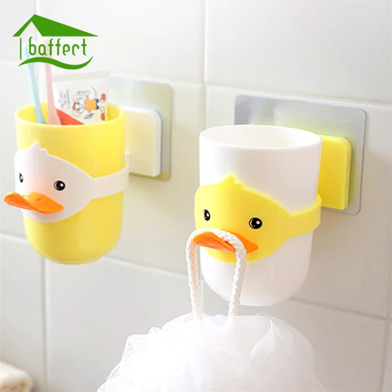 Милый в форме утки картонная зубная щетка держатель для ванной и кухни Семья