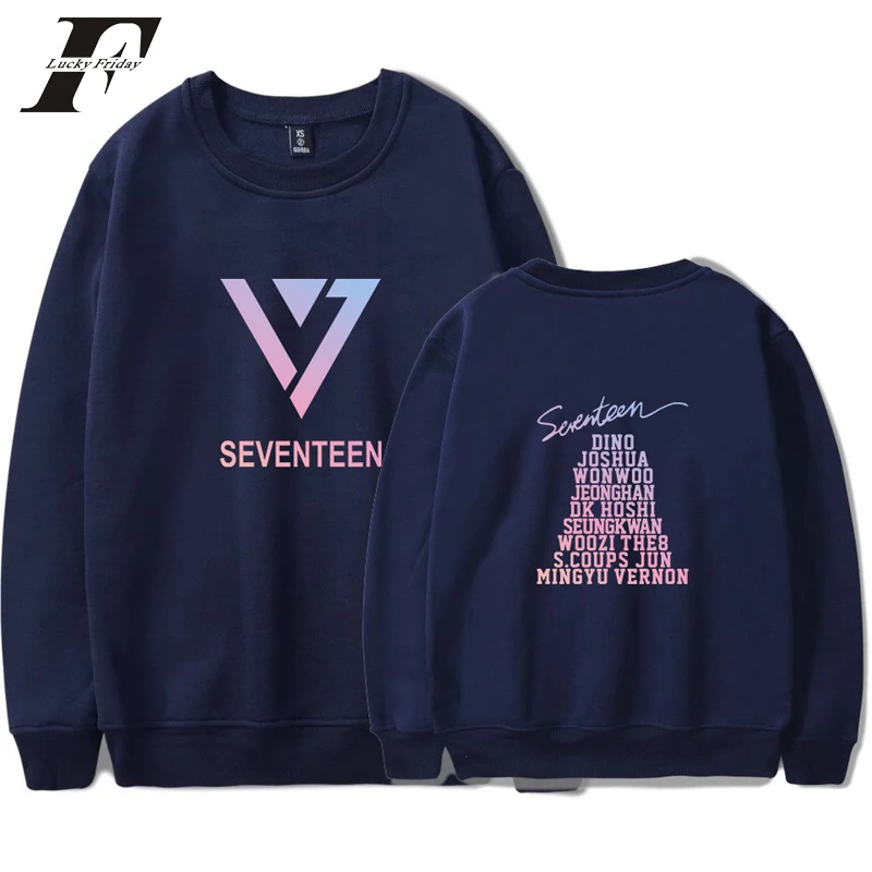 LUCKYFRIDAYF 2018 толстовка с капюшоном SEVENTEEN без капюшона для женщин и мужчин фанатов