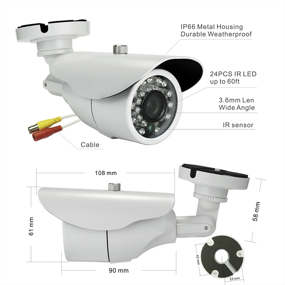 Deecam ВИДЕОНАБЛЮДЕНИЯ DVR 1200TVL Камеры Системы 4CH 4 ШТ. HD 720 P Главная Безопасности