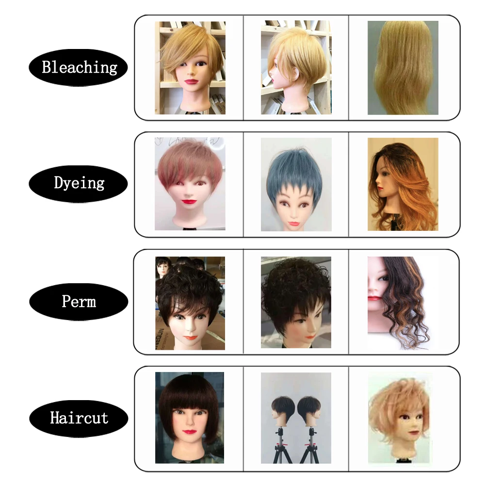

OLD STREET Mannequin Head With Really Human Hair For Beauty Salon Hairdressin Practice Training Head 20inch Natural Black
