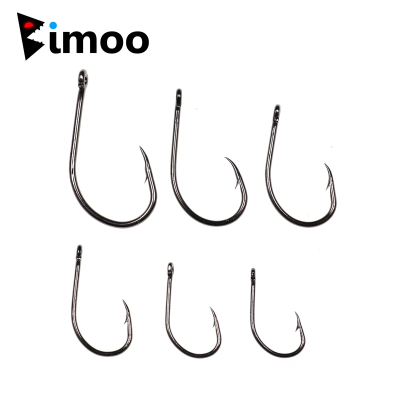 

Bimoo, 1 упаковка, черный никель, безупречный рыболовный крючок, несколько размеров, для морской и пресной воды