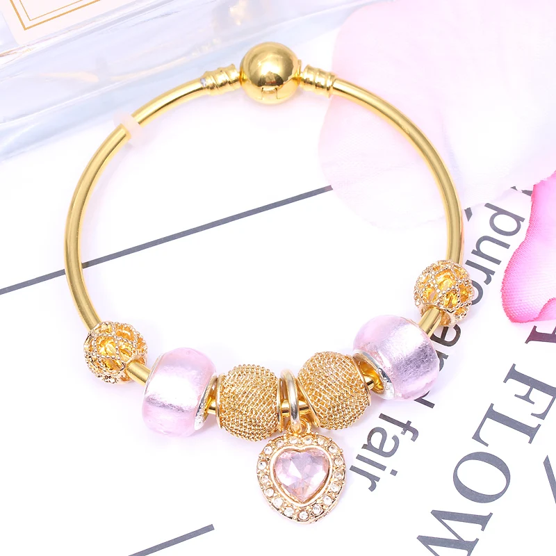 CHIELOYS Original European Bracelets &amp Bangles For Women With Animal Bead Round Pendant Brand Bracelet Jewelry Friendship Gift |