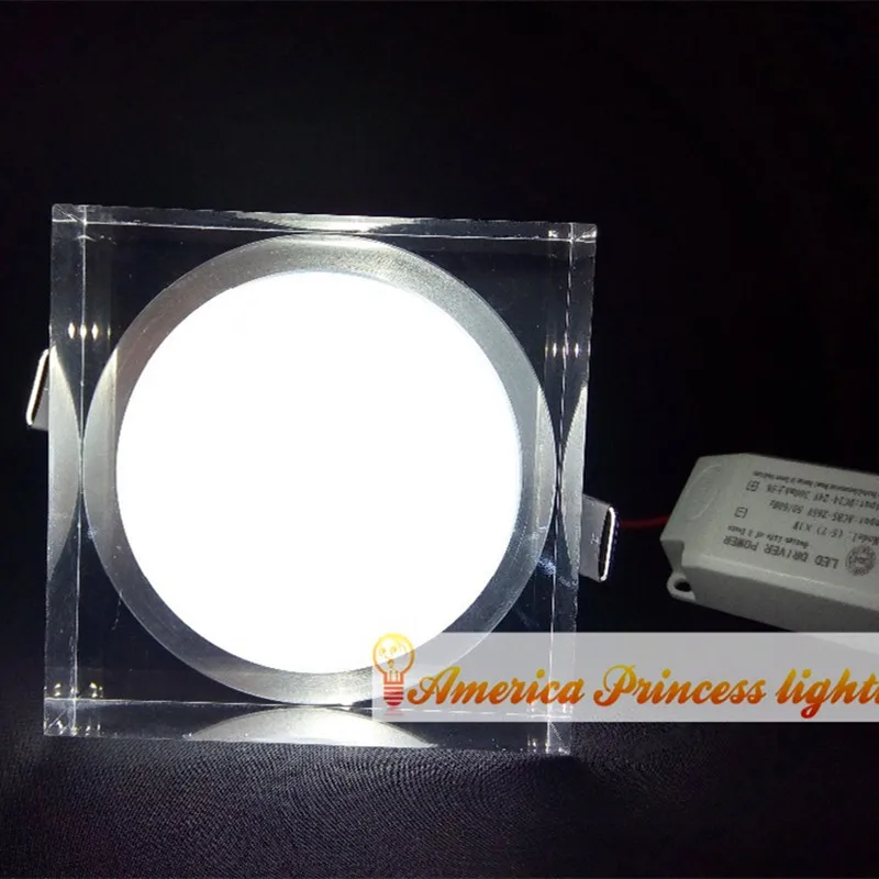 Free shipping 6W Acrylic Crystal Square Cabinet Light LED Downlight Ceiling AC110-240V, star lights