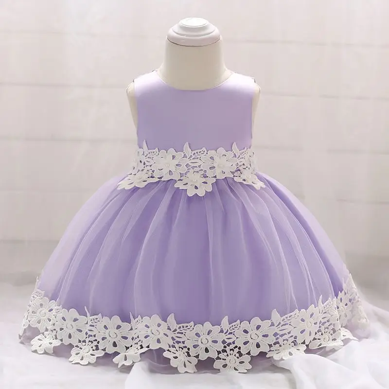 AG045 Purple Платье для маленьких девочек; платье для крестин; платье наряды для новорожденных 1 год Платья принцесс для праздников и дней рождения - Цвет: AG045 Purple