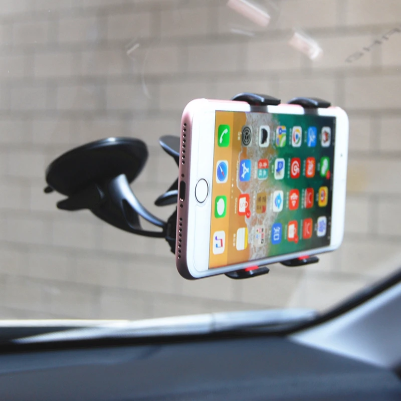 Автомобильный держатель для телефона с гибкой трубкой поворотом на 360 градусов