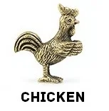 Brass chicken Мини размер Латунь Бронза Медь Китайский 12 зодиака фигурки животных подставка для ароматических палочек офисный стол Декоративные - Цвет: Brass chicken