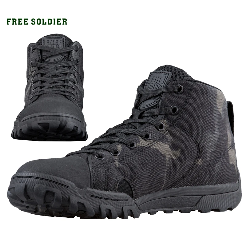 

FREE SOLDIER outdoor sport tactical military men's shoes multi cam soft lightweight trekking shoes for camping hiking