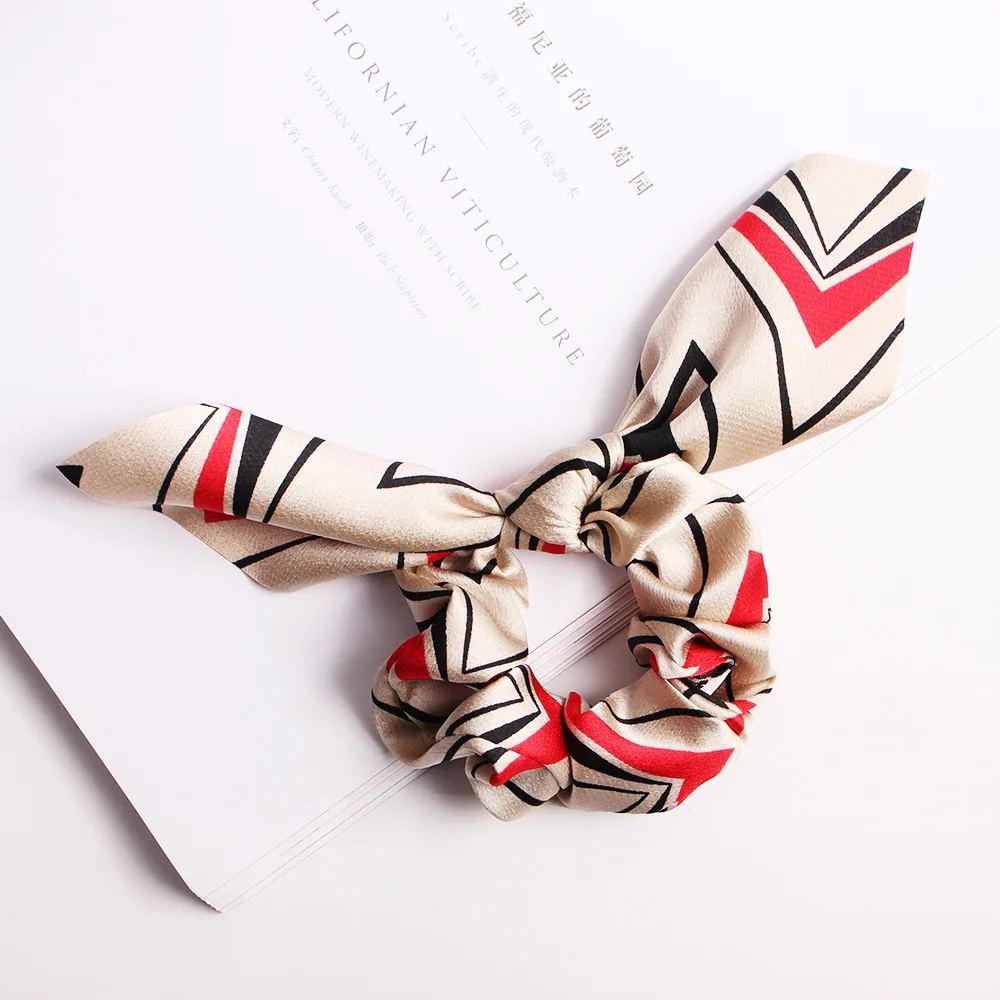 Vintage Women Headwear Turban DIY Bow Streamers Hair Scrunchies Ribbon Ties Horsetail Head Wrap Accessories | Украшения и