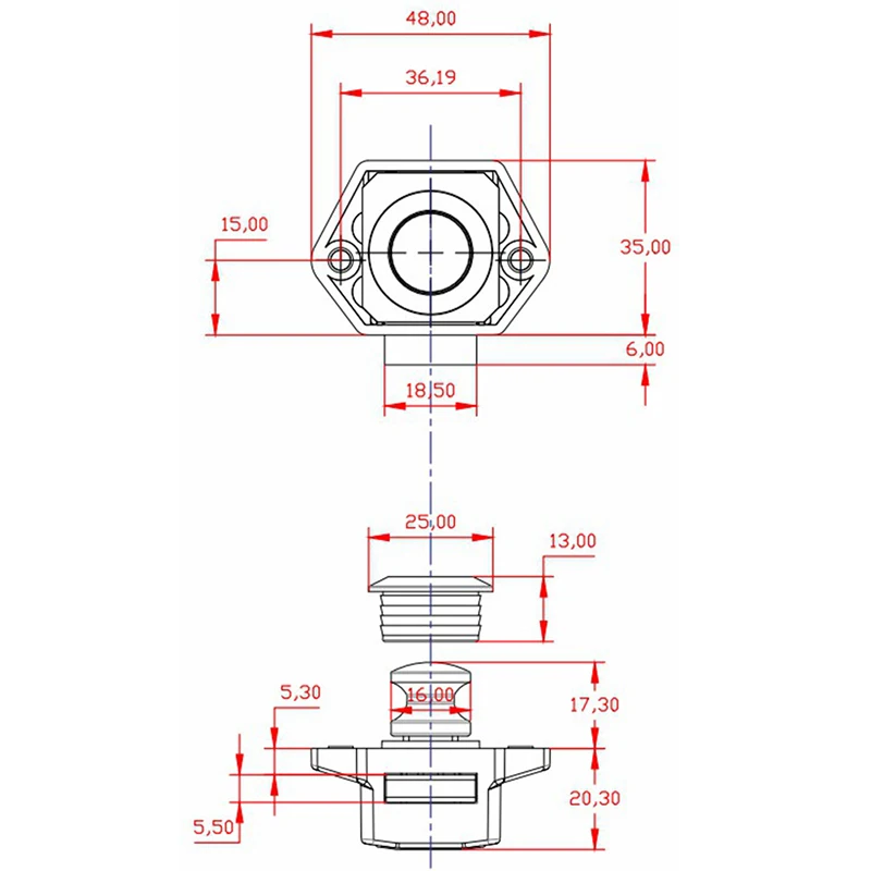 10 шт. для Camper Автомобильный Замок 20 мм Rv караван лодочный мотор домашний шкаф ящик