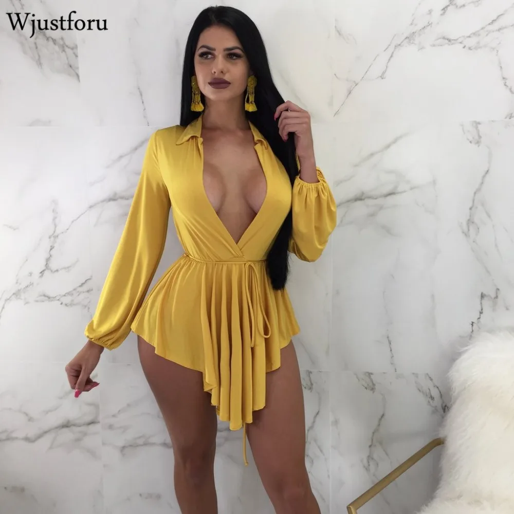 Wjustforu Мини сексуальное платье для женщин Boho плиссированные Глубокий V вечерние