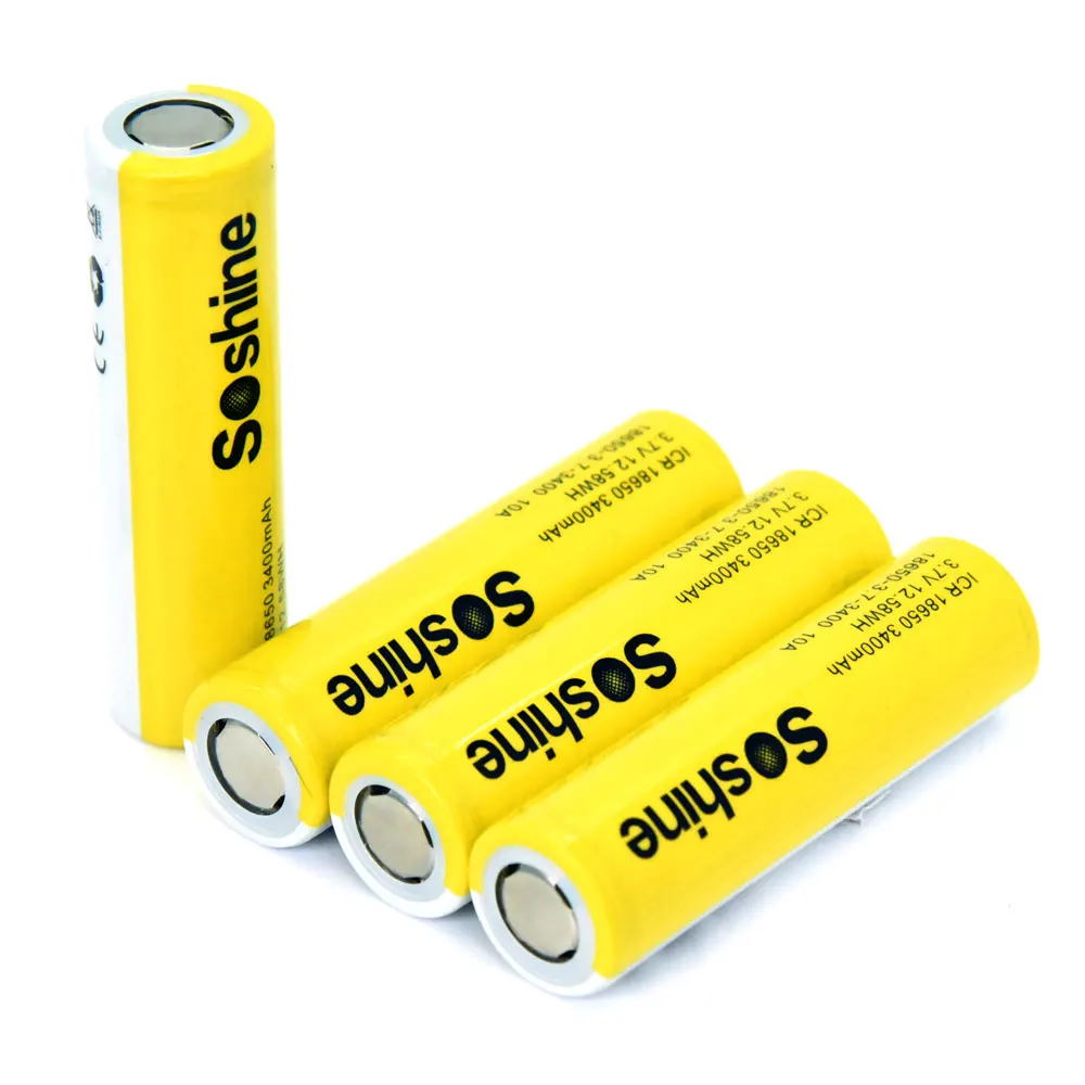 Оригинальный перезаряжаемый аккумулятор SOSHINE ICR 18650 3 7 В 10 А 12 58wh 3400 мАч с