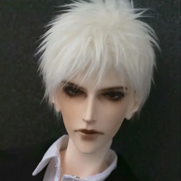 BJD парик из плюша короткий белый для 1/4 1/3 17 &quot24&quot высокий MSD SD DK DZ AOD DD кукла