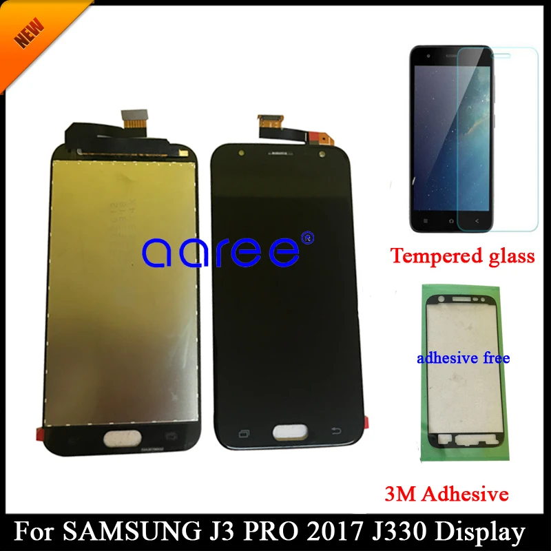 Клей + 100% протестирован для ЖК дисплея Samsung J3 2017 J330 J330F экран с сенсорным