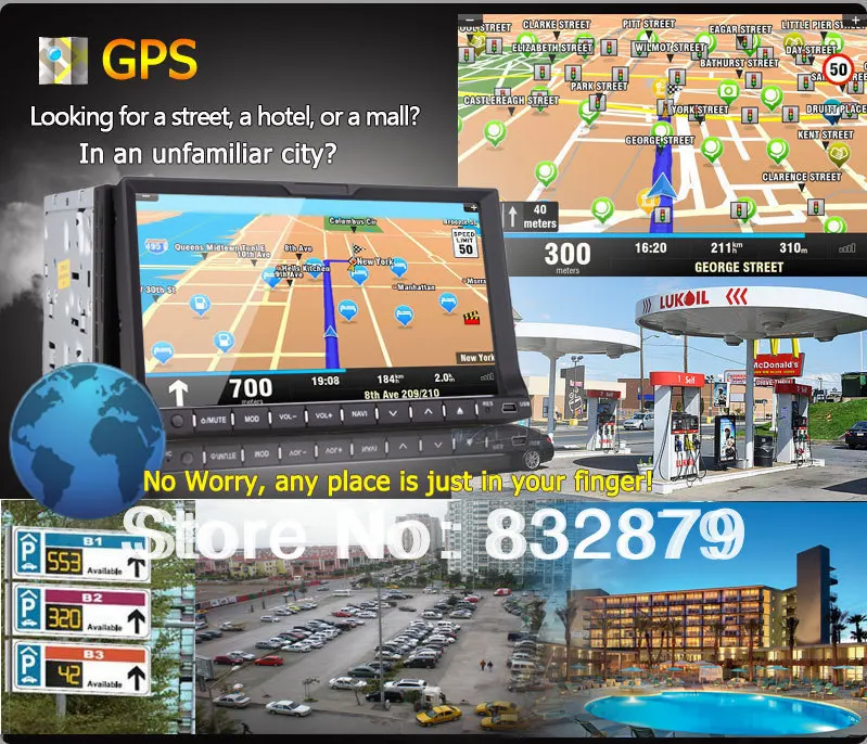 Универсальный 2 Din В Тире 7 &quotDvd-плеер автомобиля Gps-навигации Спутниковой