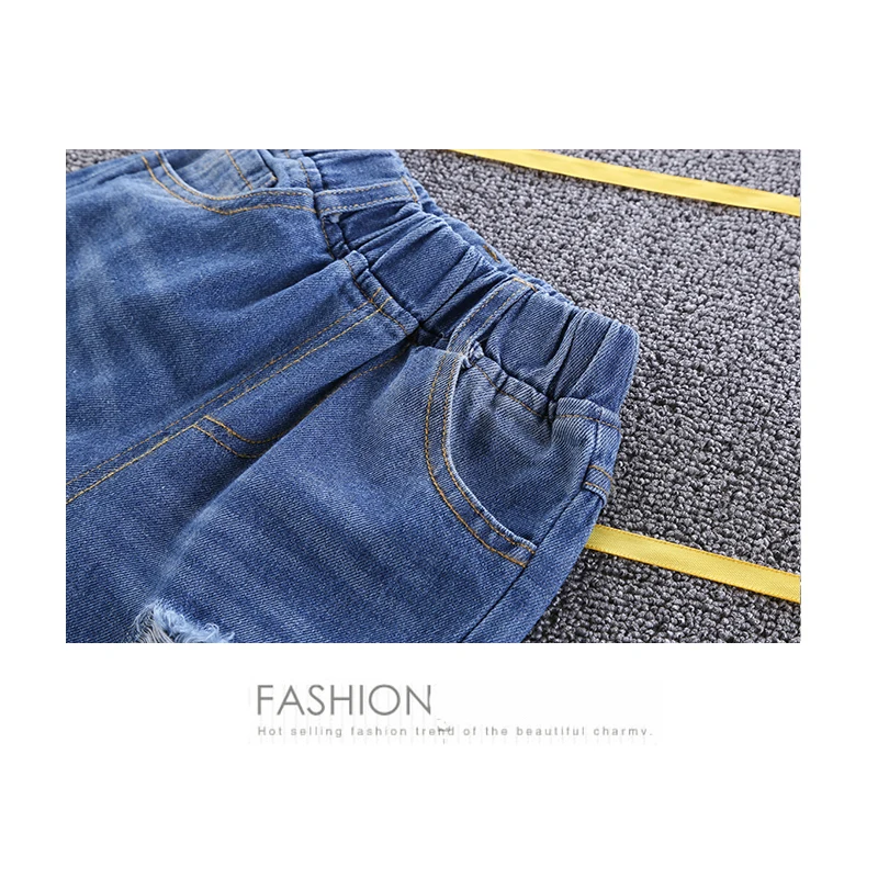 2018 Boys Jeans Children Broken Hole Pants Trousers Spring Brand Baby Girls 2-6Y Kids Clothes Girl |