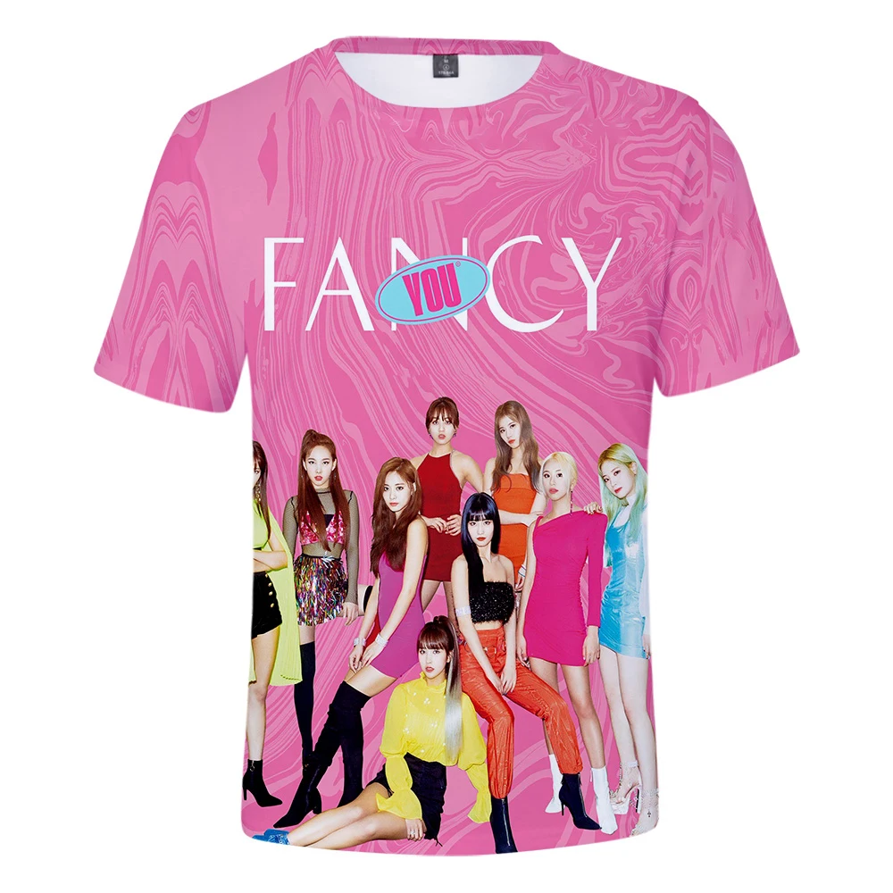 

TWICE New album FANCY YOU 3D t-shirt women summer hip hop tshirt t-shirt women harajuku short sleeve t shirts Tops Kpop Clothes