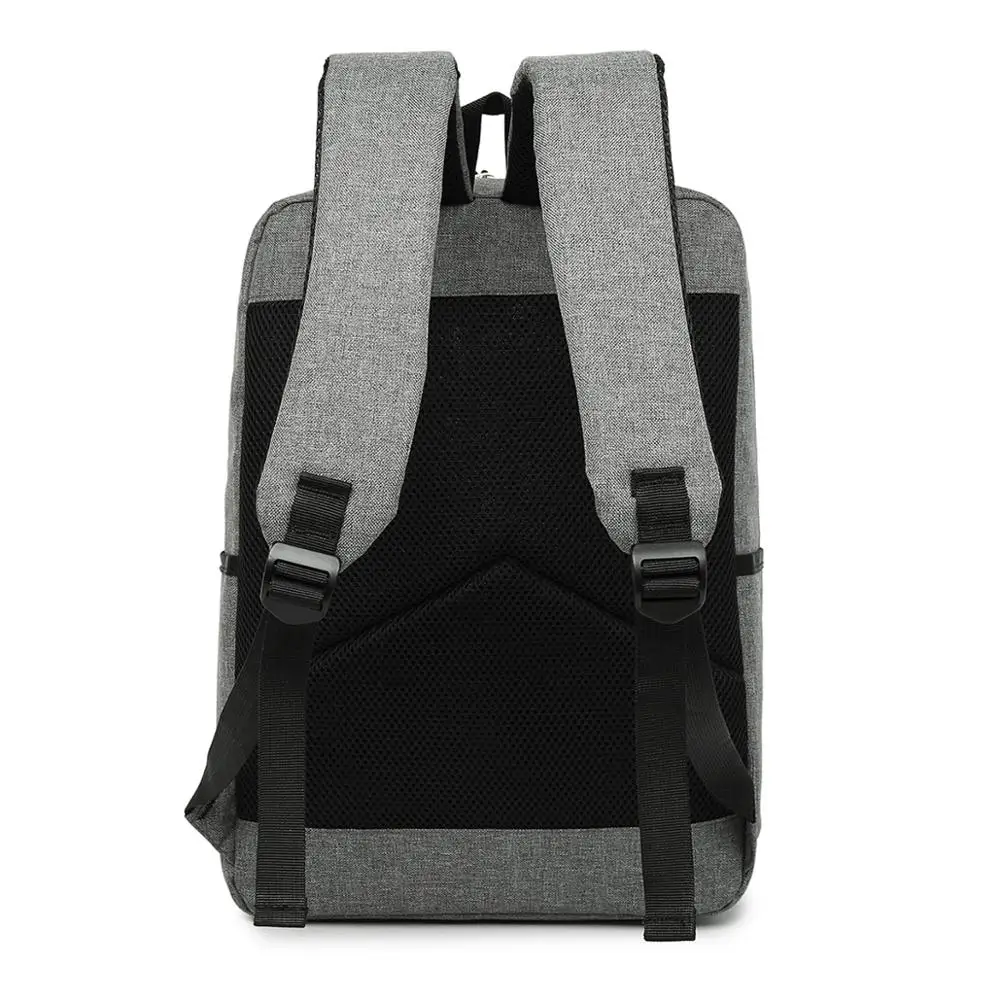 man grey laptop backpack computer backpacks casual style bags large male business travel bag school | Багаж и сумки