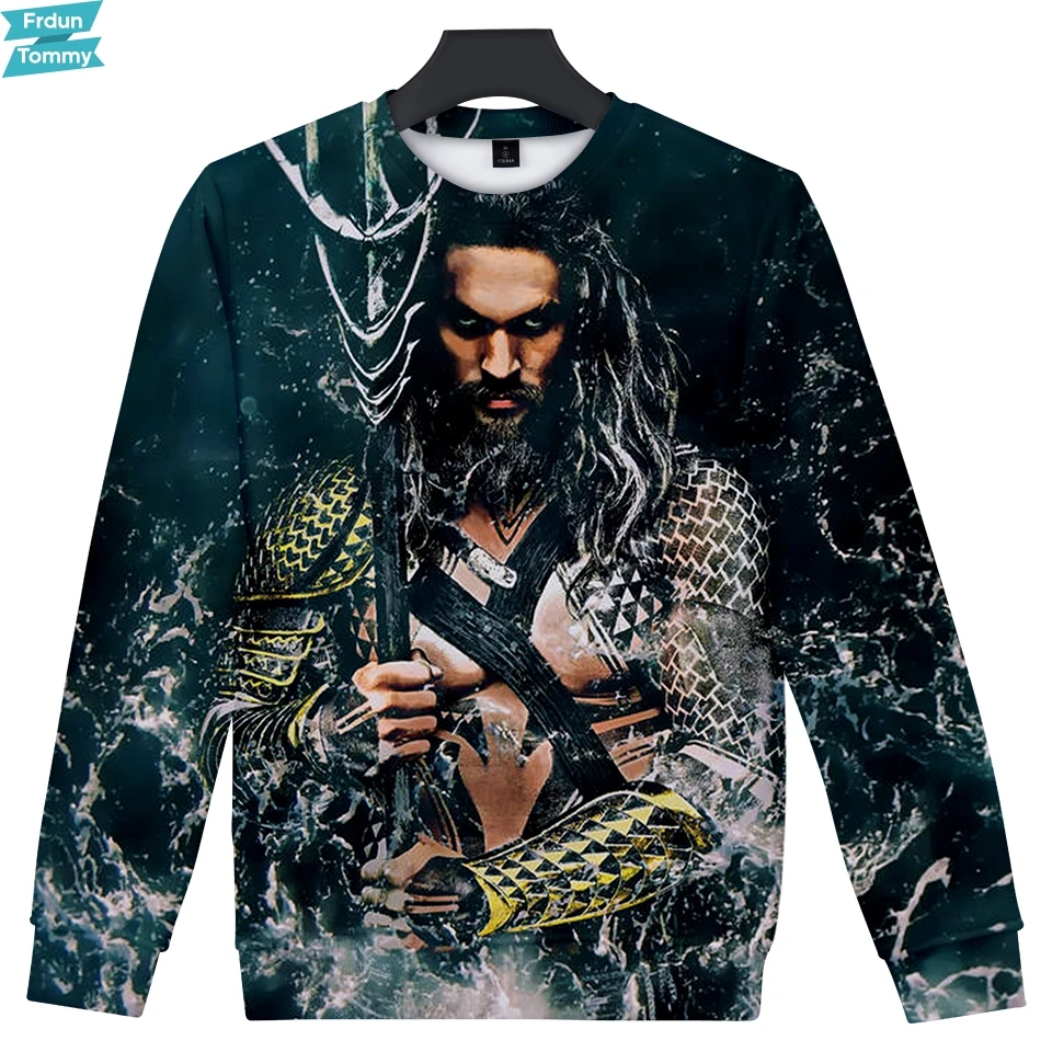 Новый 3D Aquaman 2018 фестиваль зимний Свитшот без капюшона модный Забавный свитшот для