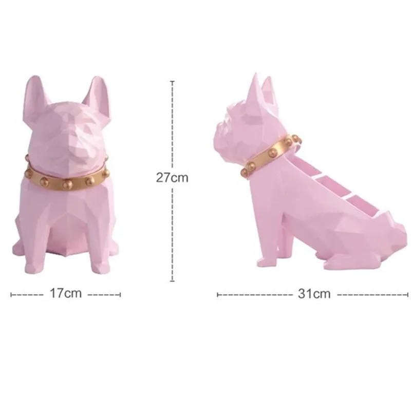 

Bulldog Statue Simulation Storage Box Dogs Animal Art Sculpture Resin Craftwork Storage Home Decor L2980