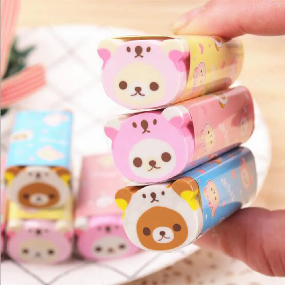 1 шт. милый ластик Kawaii Rilakkuma резиновые ластики коррекция школьные и офисные