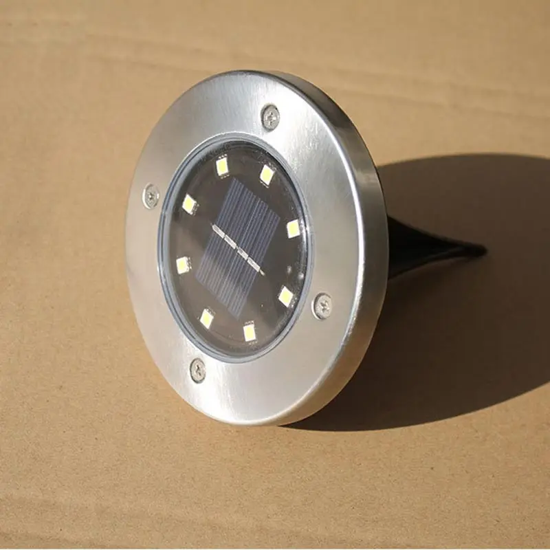 8 LED/4 LED на солнечных батареях наземные светильники похороненное охранное
